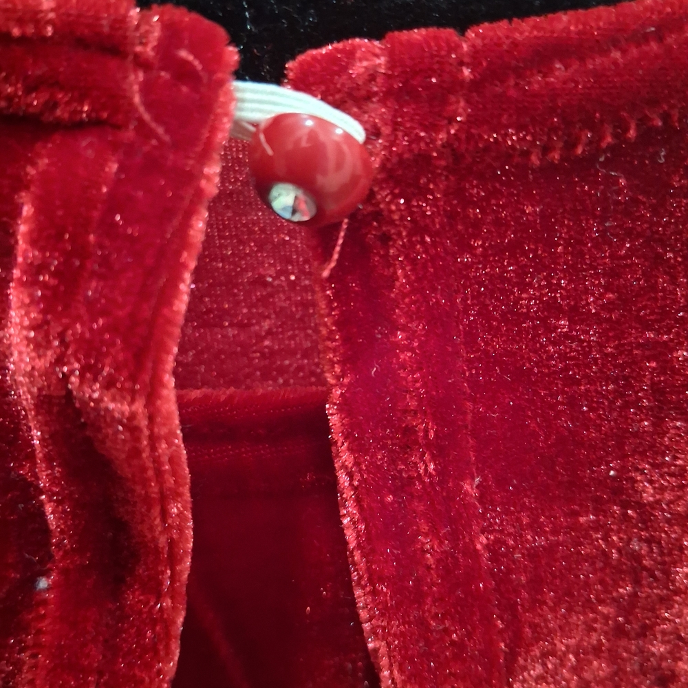 Basic Editions Red Velvet Dress - Picture 9 of 10